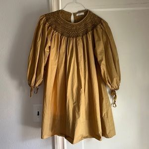 Doen Mustard Dress with Collar Detail